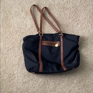 Black nylon zipper tote banana republic